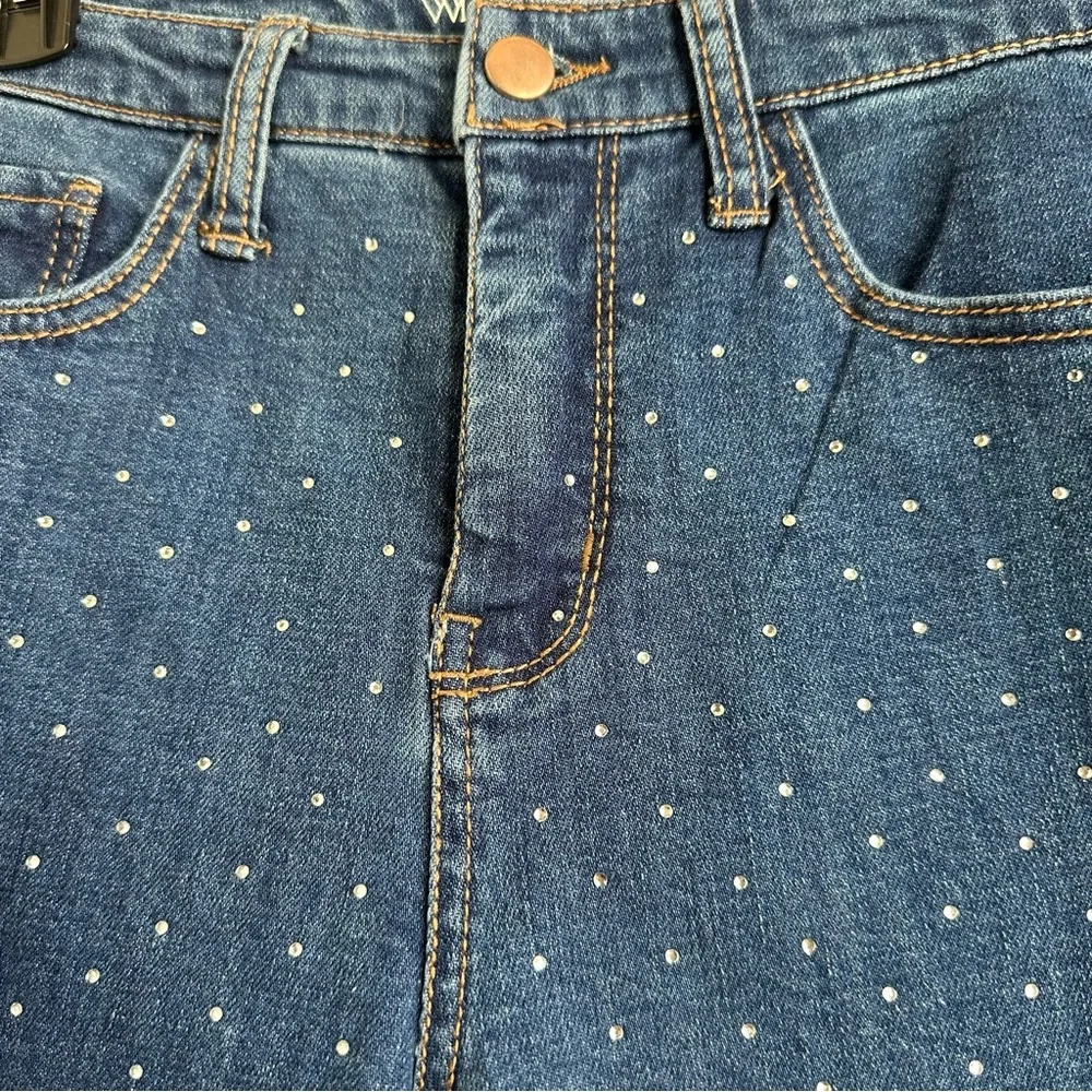 Wild Fable High Rise Blingy Blue Jeans Size 4 - Picture 4 of 9